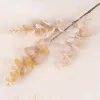 Snow Flocking 3 Stems Artificial Eucalyptus Leaf Autumn Winter Home Wedding Decor