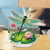 (US Only)Acrylic 2D Flat Print DIY Garden Dragonfly Diamond Art Tabletop Decorations