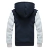 Winter New Solid Fleece Zip Hoodie