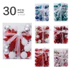 30PCS New Year Christmas's Tree 3/11CM Decor Balls Set