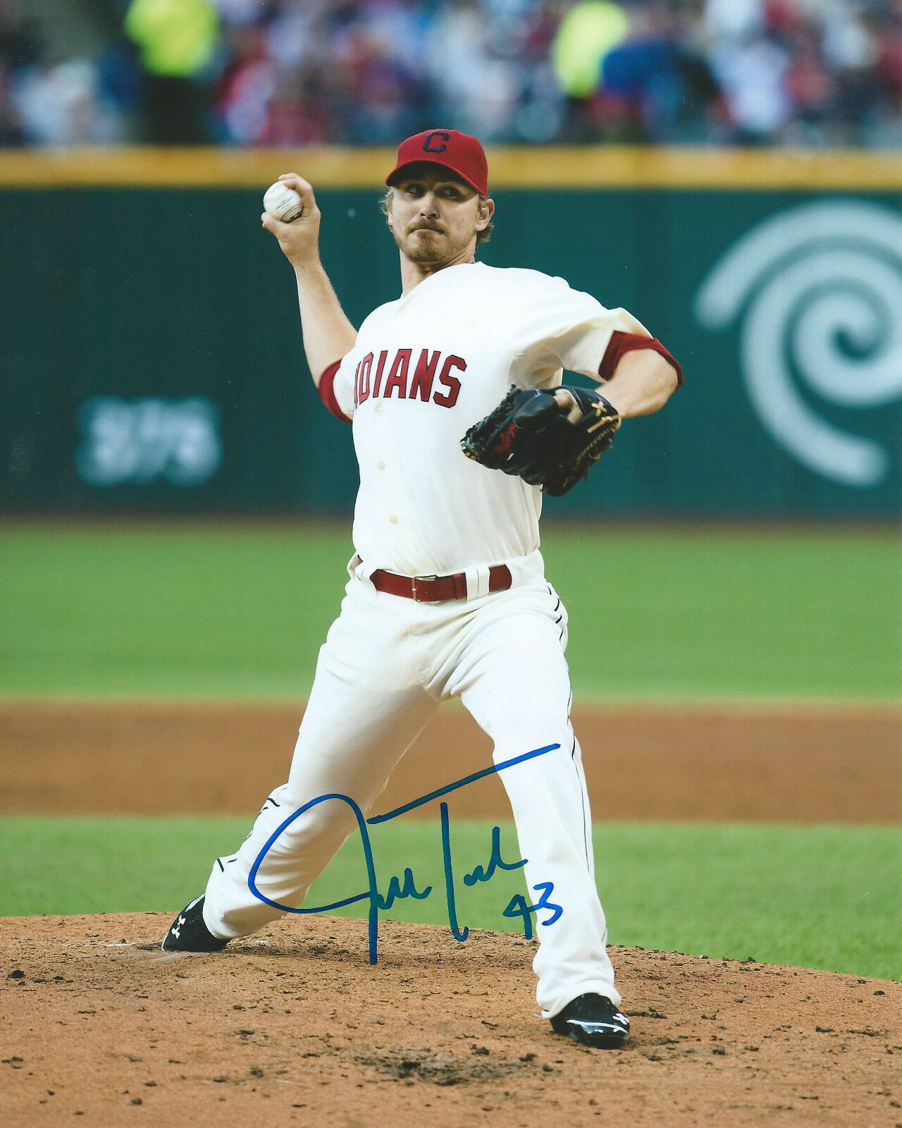 **GFA Cleveland Indians *JOSH TOMLIN* Signed 8x10 Photo Poster painting J5 COA**