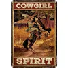(Multi Style)Cowgirl - Panneaux en &eacute;tain m&eacute;tallique(20*30cm/30*40cm)