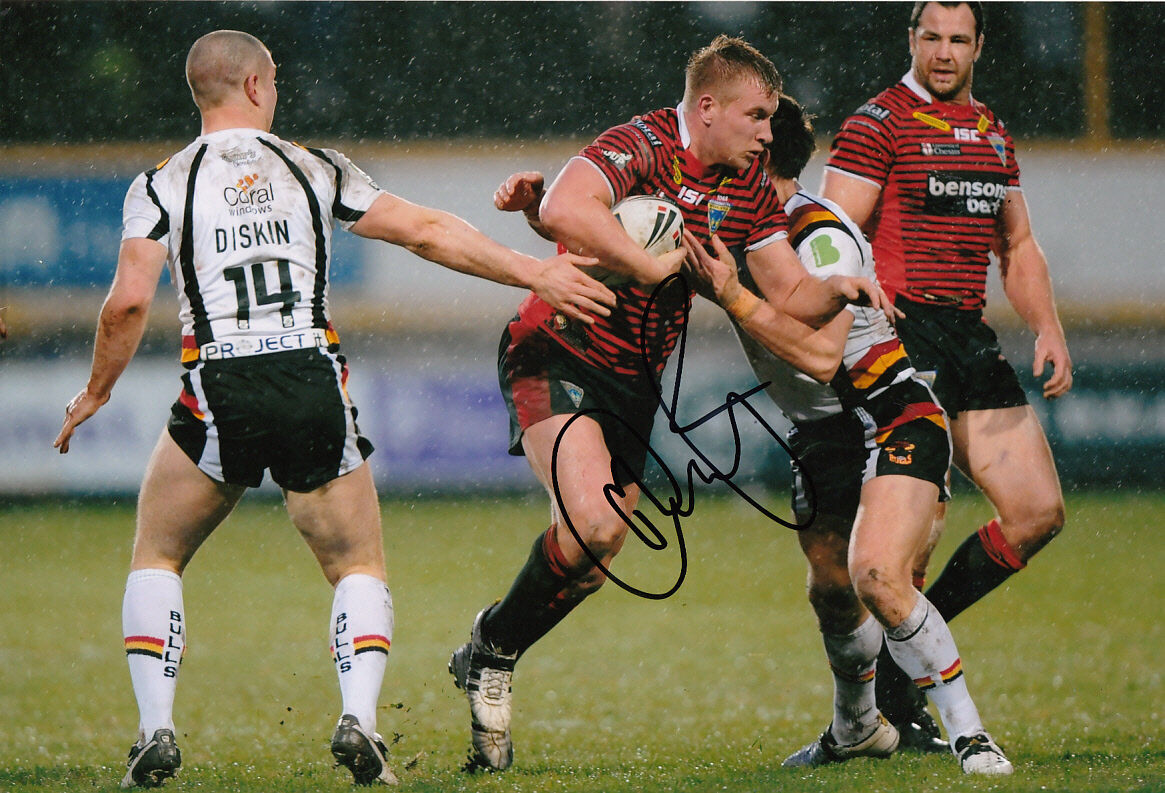 Warrington Wolves Hand Signed Michael Cooper 12x8 Photo Poster painting 5.