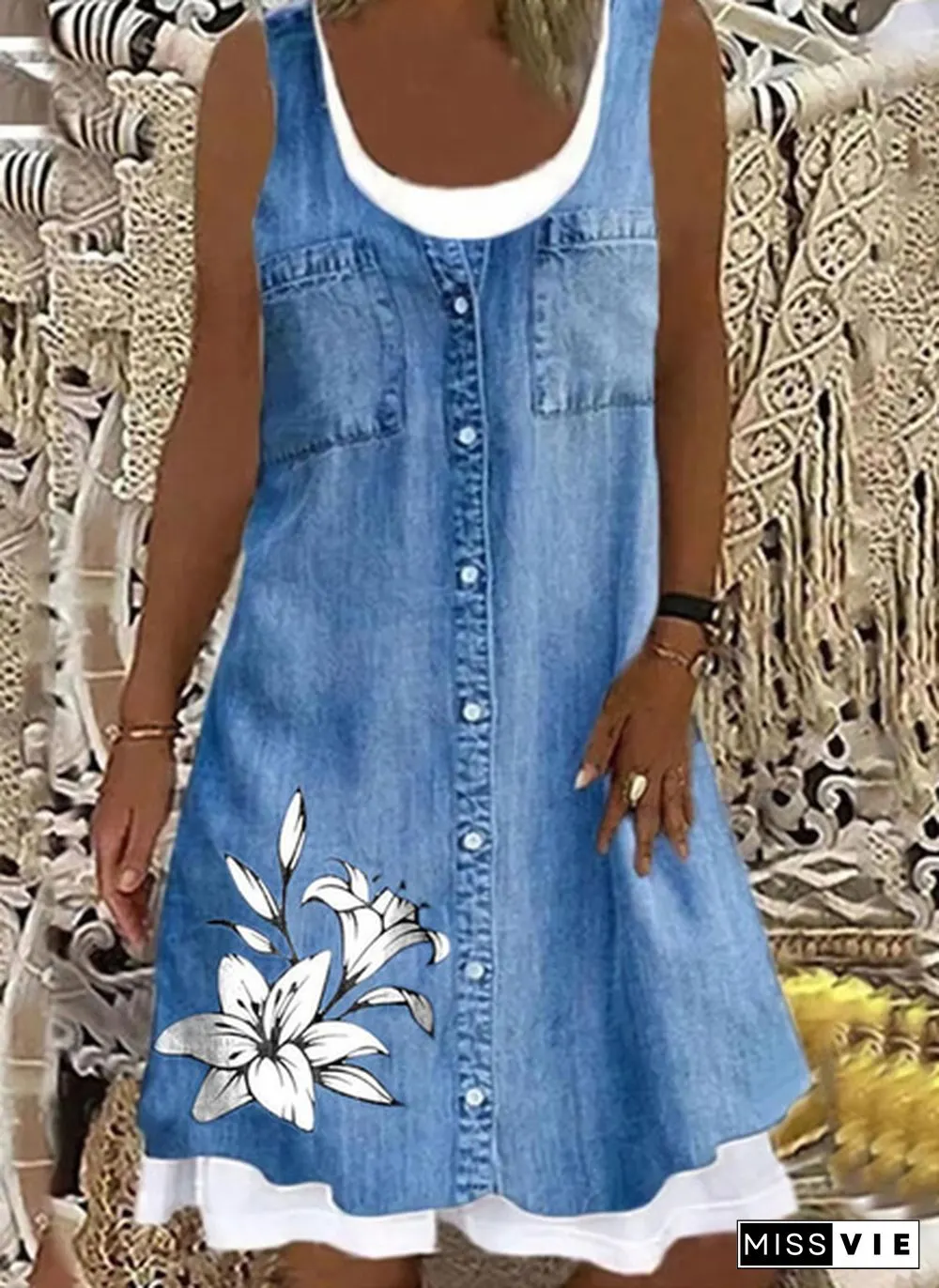 New Fashion Flower Womens Dress Summer Plus Size Comfortable XS-5XL