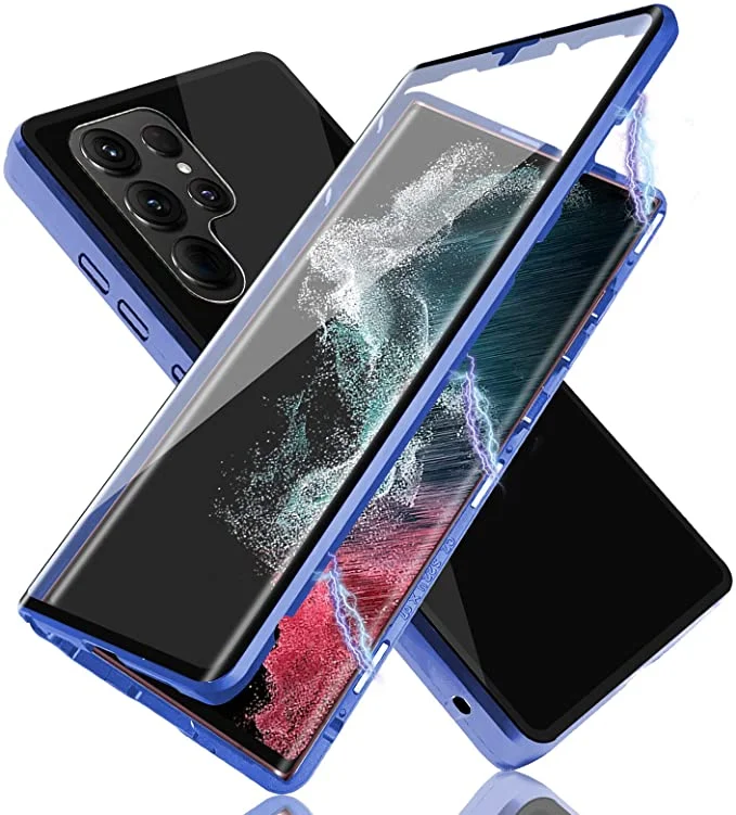 Magnetic Double Sided HD Shock Resistant Glass Phone Case 