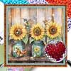 Sunflower Vase-11CT Stamped Cross Stitch Bead Embroidery 46*46cm tapestrymarket