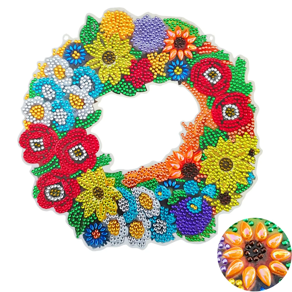 DIY Diamond Painting Hanging Wreath - Santa