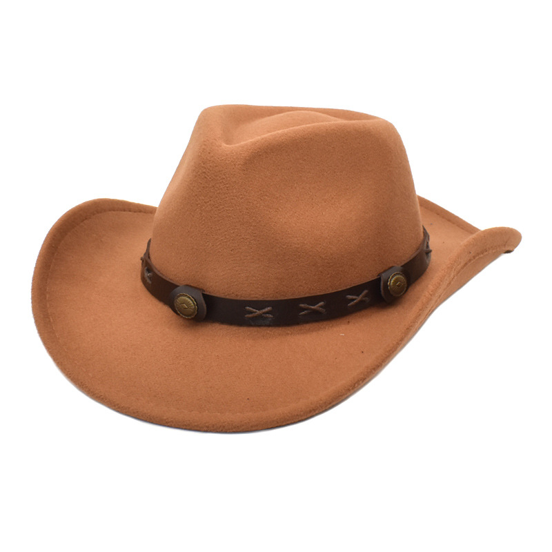Woolen Hat Men's Women's Couple Hat Woolen Western Cowboy Hat Tide