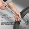 WEST BIKING Bicycle Mini Pump Aluminum Alloy 160PSI Portable High Pressure Inflator Mountain Road Bike Cycling Equipment