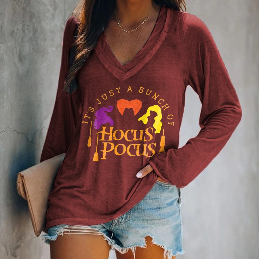 It's Just A Bunch Of Hocus Pocus Printed Women's T-shirt