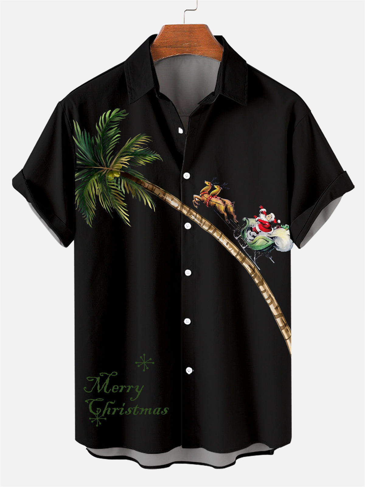 Men's Christmas Creative Design Short Sleeve Shirts PLUSCLOTHESMAN