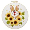 Animal DIY Stamped Embroidery Starter Kit for Beginners Adults Craft Lovers Gift Cross Stitch Kit with Embroidery Hoop 29x29cm