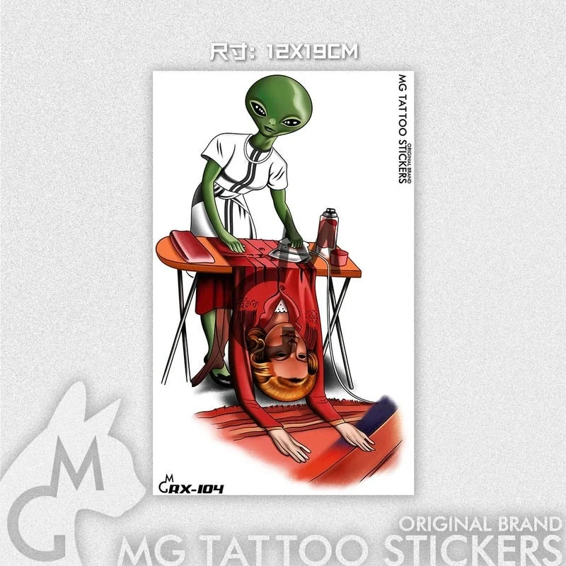 Japanese Dark Comics Evil Kawakami Tomie Double-sided Girl Waterproof Temporary Fake Tattoo Sticker Sleeve Anime Tattoo