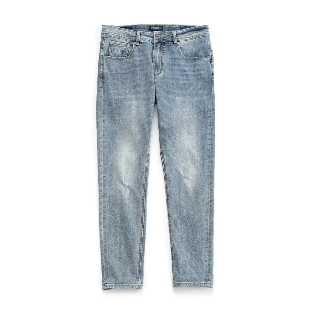 SIMWOOD 2021 New Jeans Men Classical Jean High Quality Straight Leg Male Casual Pants Plus Size Cotton Denim Trousers  180348