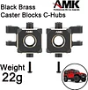 AMK TRX4M Brass Weight Blocks Knuckle Axle Cover Diff Cover Steering Link for 1/18 RC Car TRX4M Upgrade Parts RC Crawler (4-in-1 Set for TRX4M)