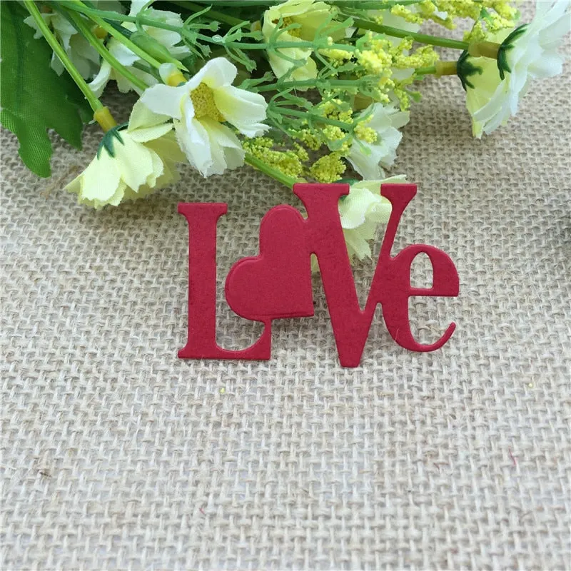 Love Metal Cutting Dies Stencils for DIY Scrapbooking Stamp/photo album Decorative Embossing DIY Paper Cards