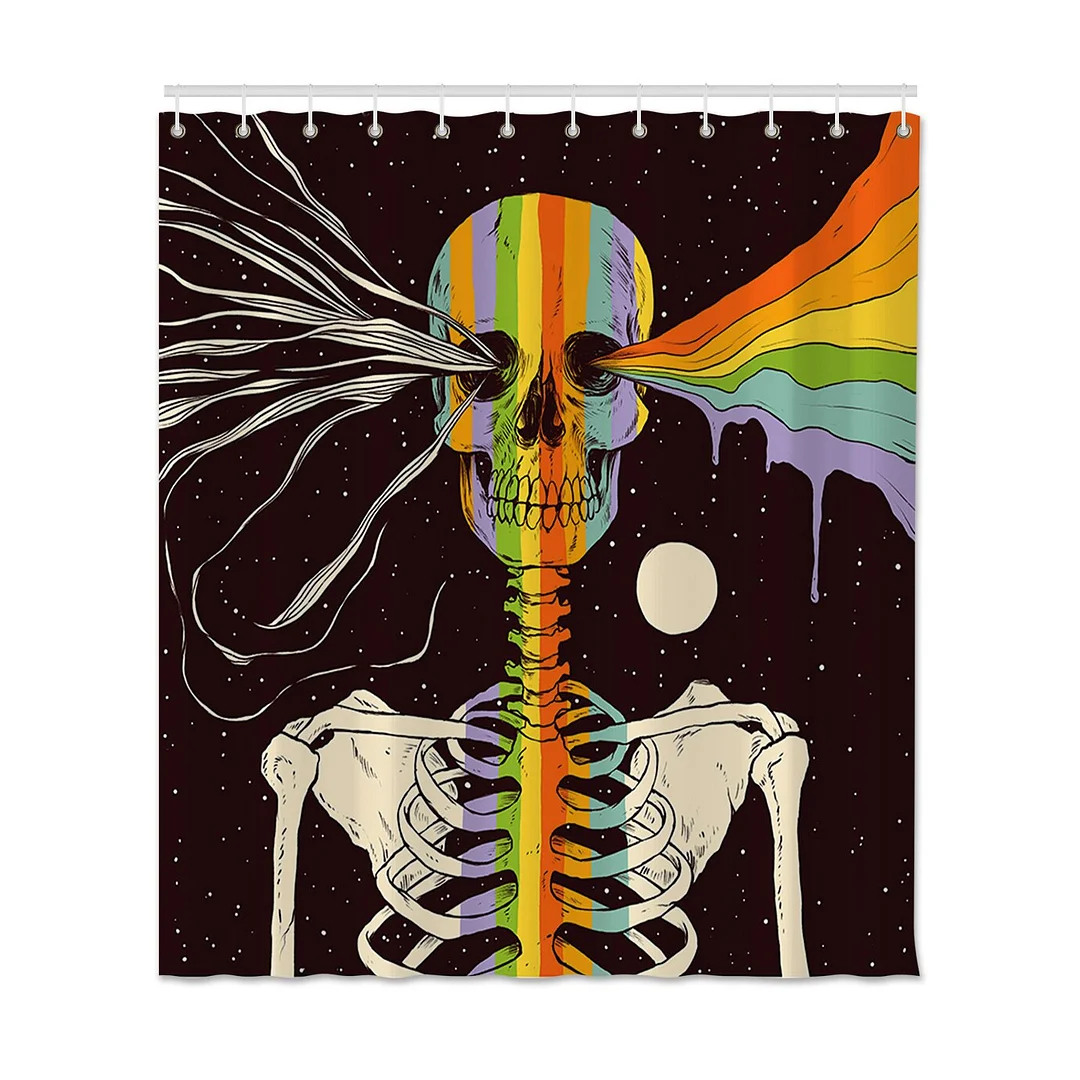 Astronaut Moon Printed Shower Curtain Set Waterproof Bathroom Shower Curtain Set Astronaut Modern Bath Shower Curtain With Hooks