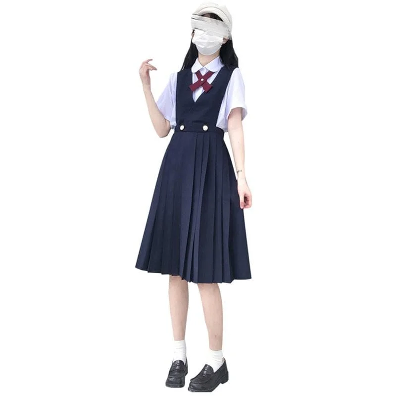 Navy/Black Sweet Jfashion Jk Kawaii Uniform Dress SP17192