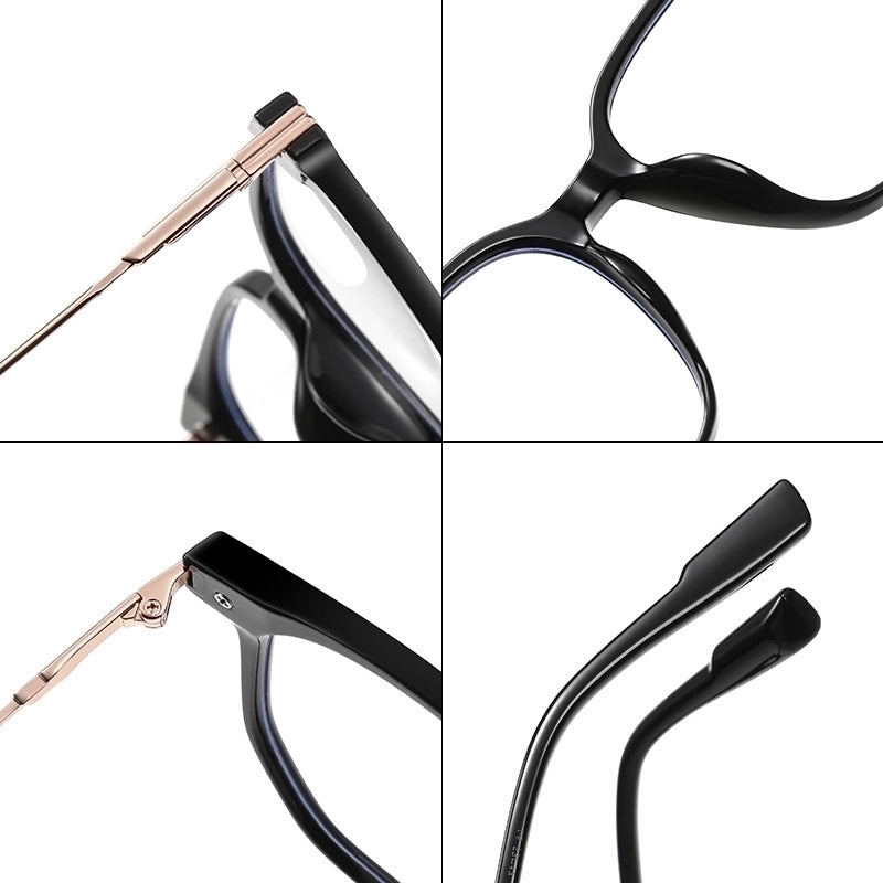 Fashion Minimalist Solid Color Pc Square Full Frame Optical Glasses