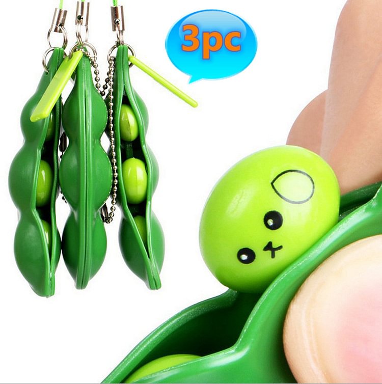 Pea Pod Fidget Toy Squeeze Bean Toys Pod Fidget Keychain Peas In A Pod Tikotoy
