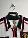 1998-1999 Retro Long Sleeve Manchester United Away White Football Shirt 1:1 Thai Quality
