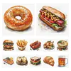 12pcs Gourmet Food-11CT Stamped Cross Stitch Set 12.5*12.5cm/4.92*4.92in tapestrymarket
