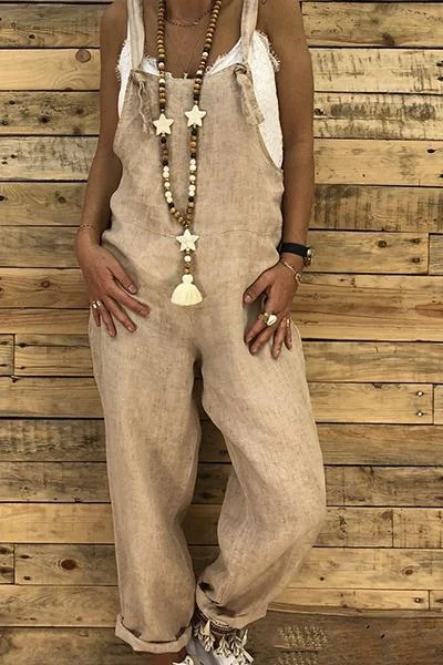 Casual Loose Wide Leg Jumpsuit-Mayoulove