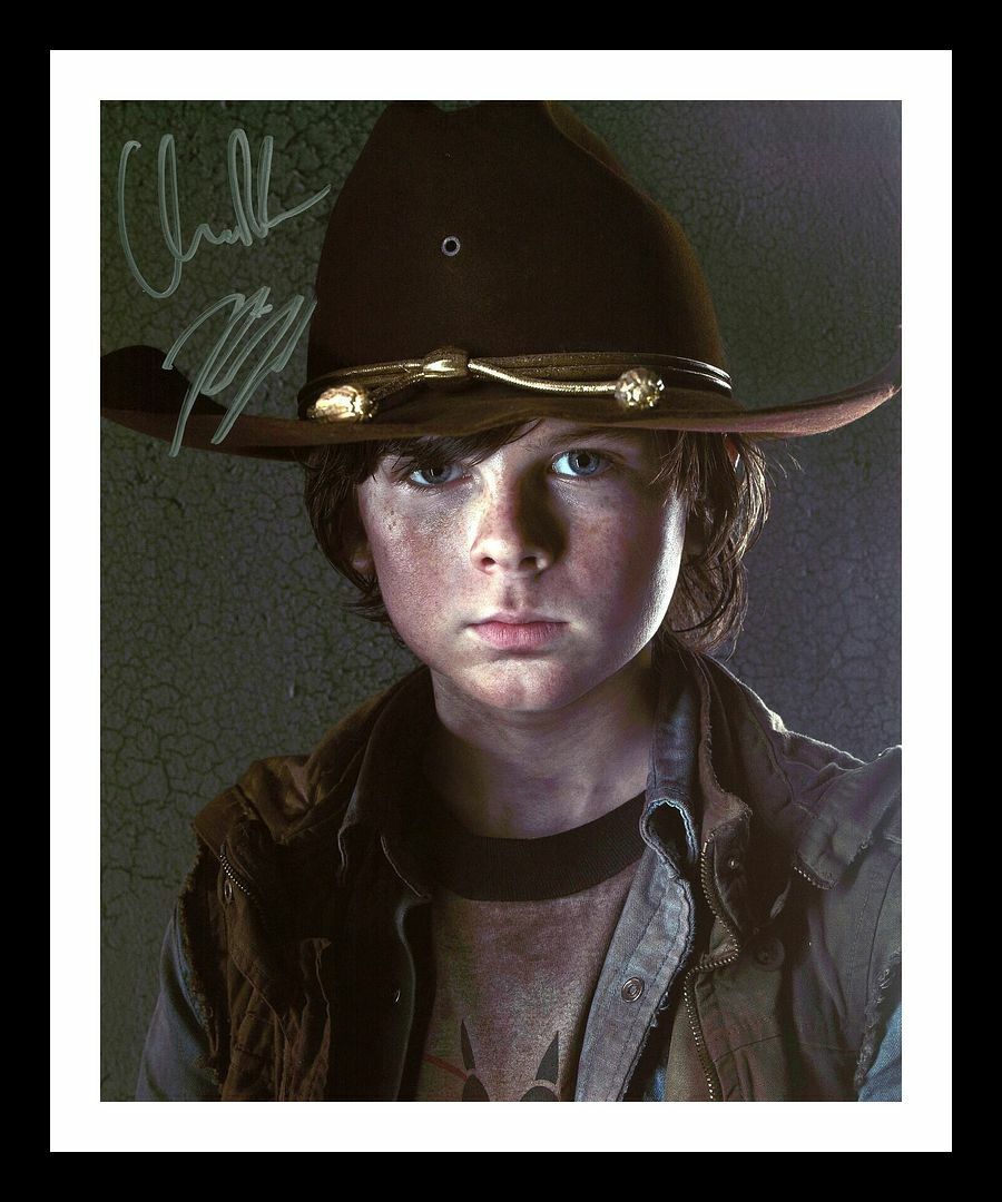 Chandler Riggs - The Walking Dead Autograph Signed & Framed Photo Poster painting 6