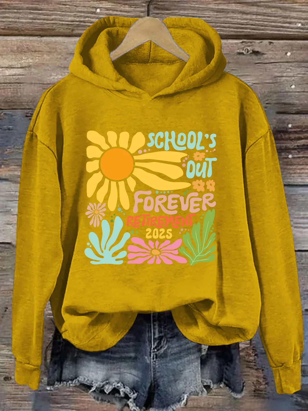  School is Out Forever Teacher Retirement Hoodie