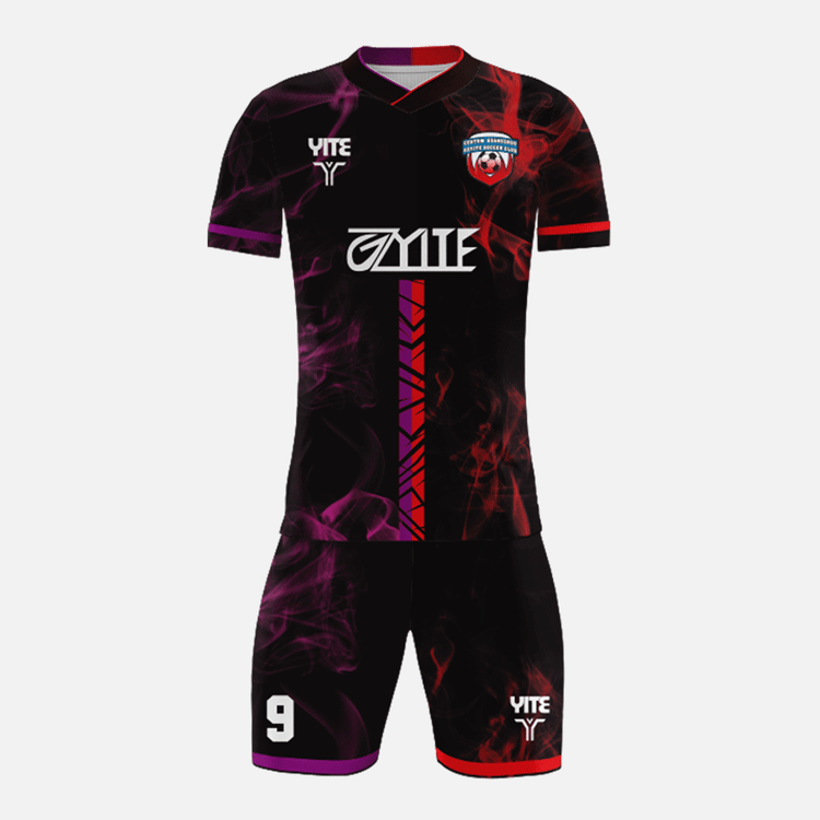 YITE | YTZQ091-Black  And Red Soccer Uniforms