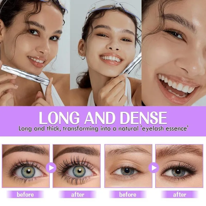 Eyelash Primer,Tubular Eyelash Primer,WaterproofLong Curling Mascara,Natural And Non-Smudged,Threaded Long-Lasting CurlingMascara