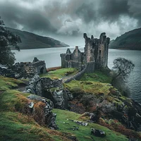 Scottish Castle Loch - Diamond Painting