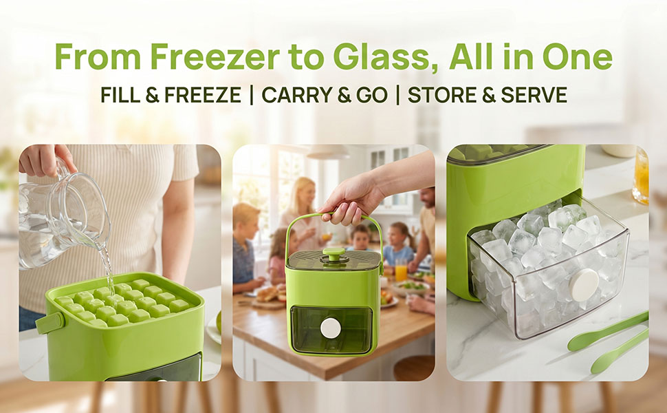 ice tray with bin ice container for freezer ice trays for freezer with lid and bin