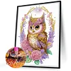 Diamond Painting-DIY Crystal Rhinestone Wreath Owl