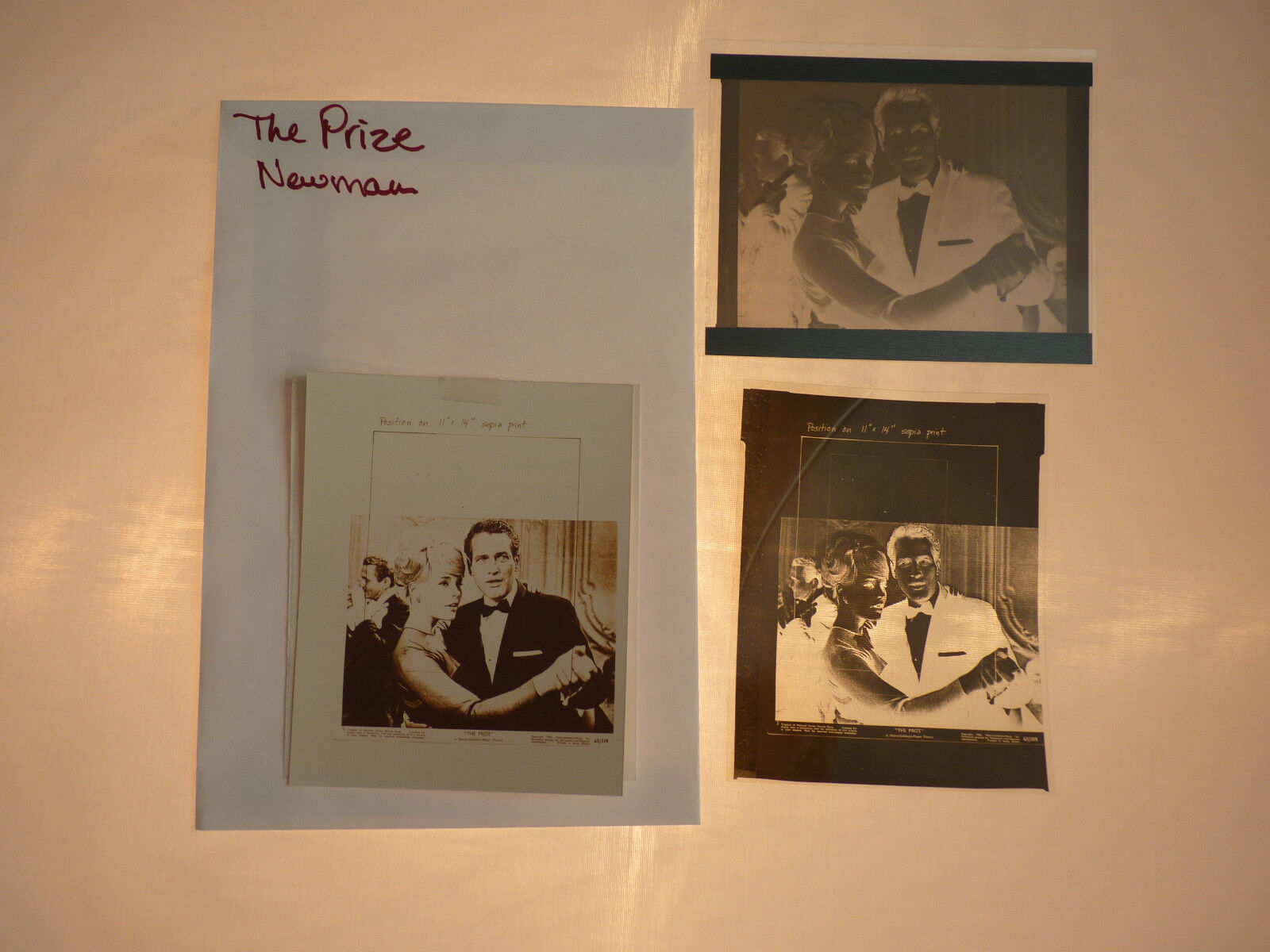 Paul Newman The Prize Movie (1) Photo Poster painting (2) Negative Lot