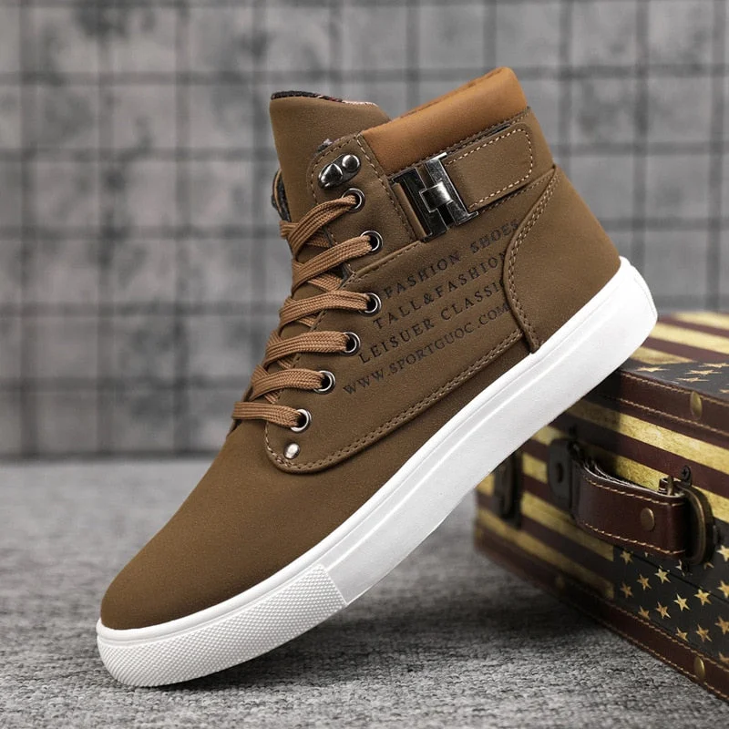 Fashion Men Casual Shoes High Top Canvas Shoes Sneakers Man Lace-Up Breathable Trainers Men Baskets Homme Basic Flats Shoes 365
