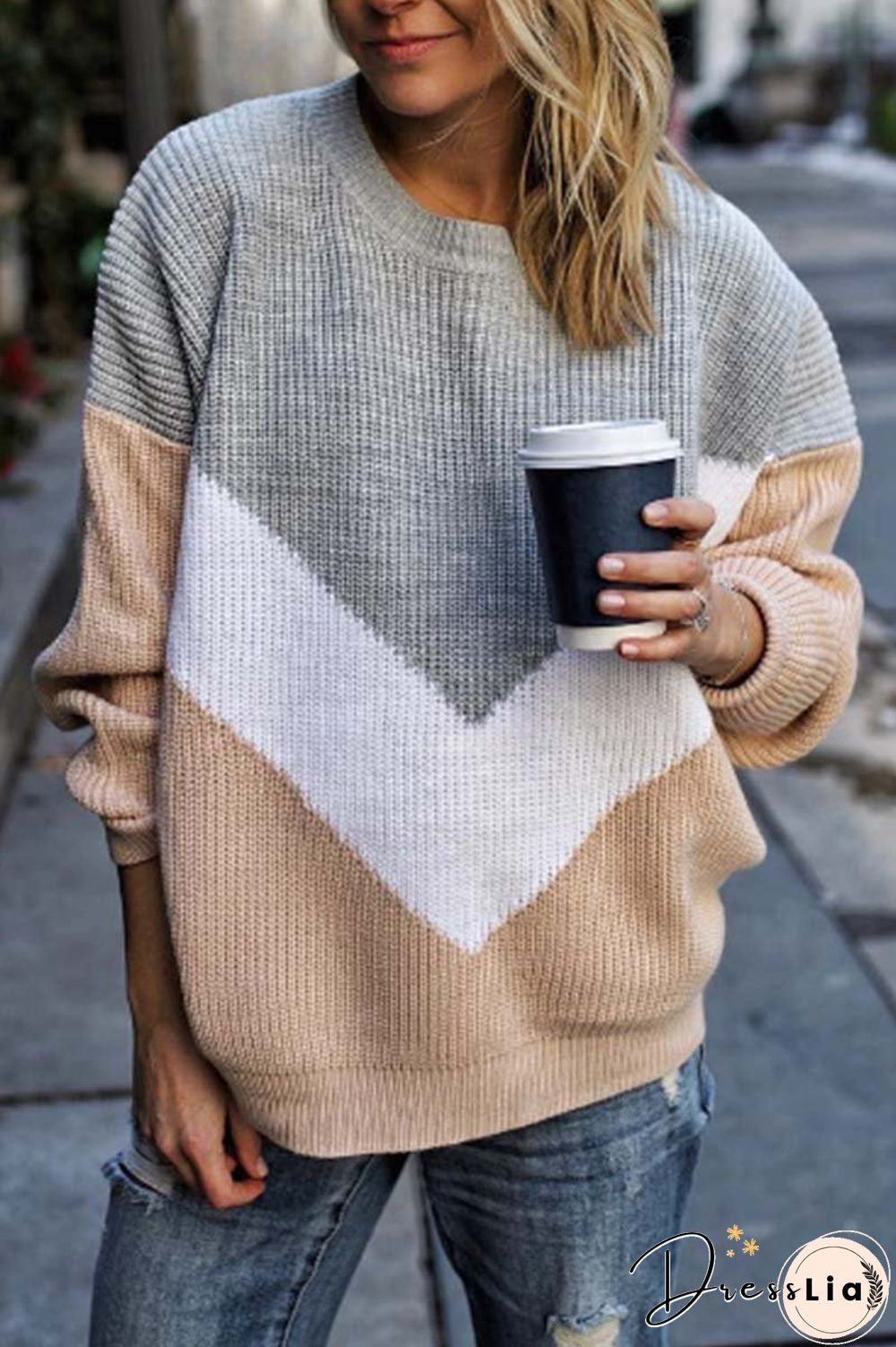 Comfy Loose Stitching Sweater(2 Colors)