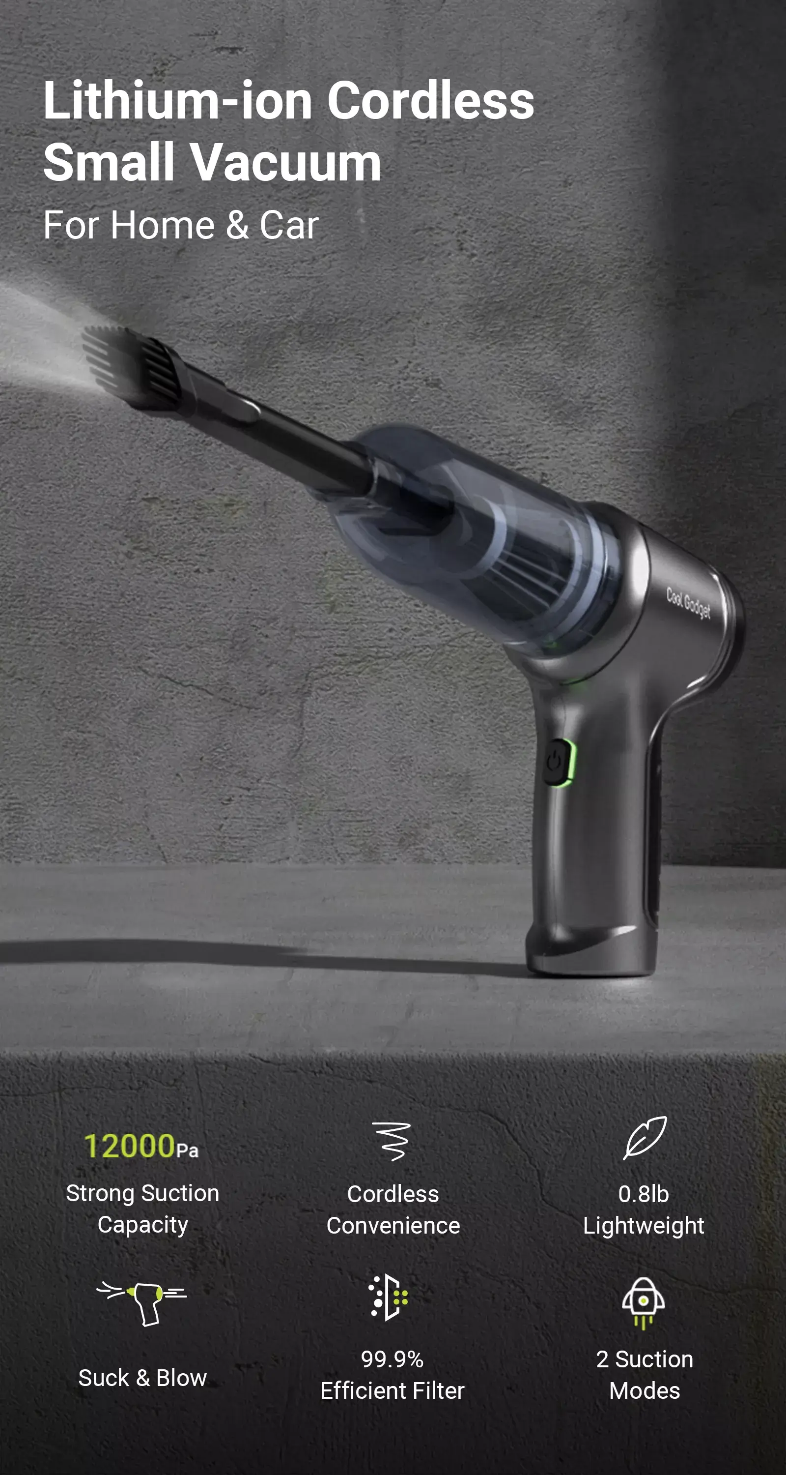 Lithium-ion Cordless Small Vacuum