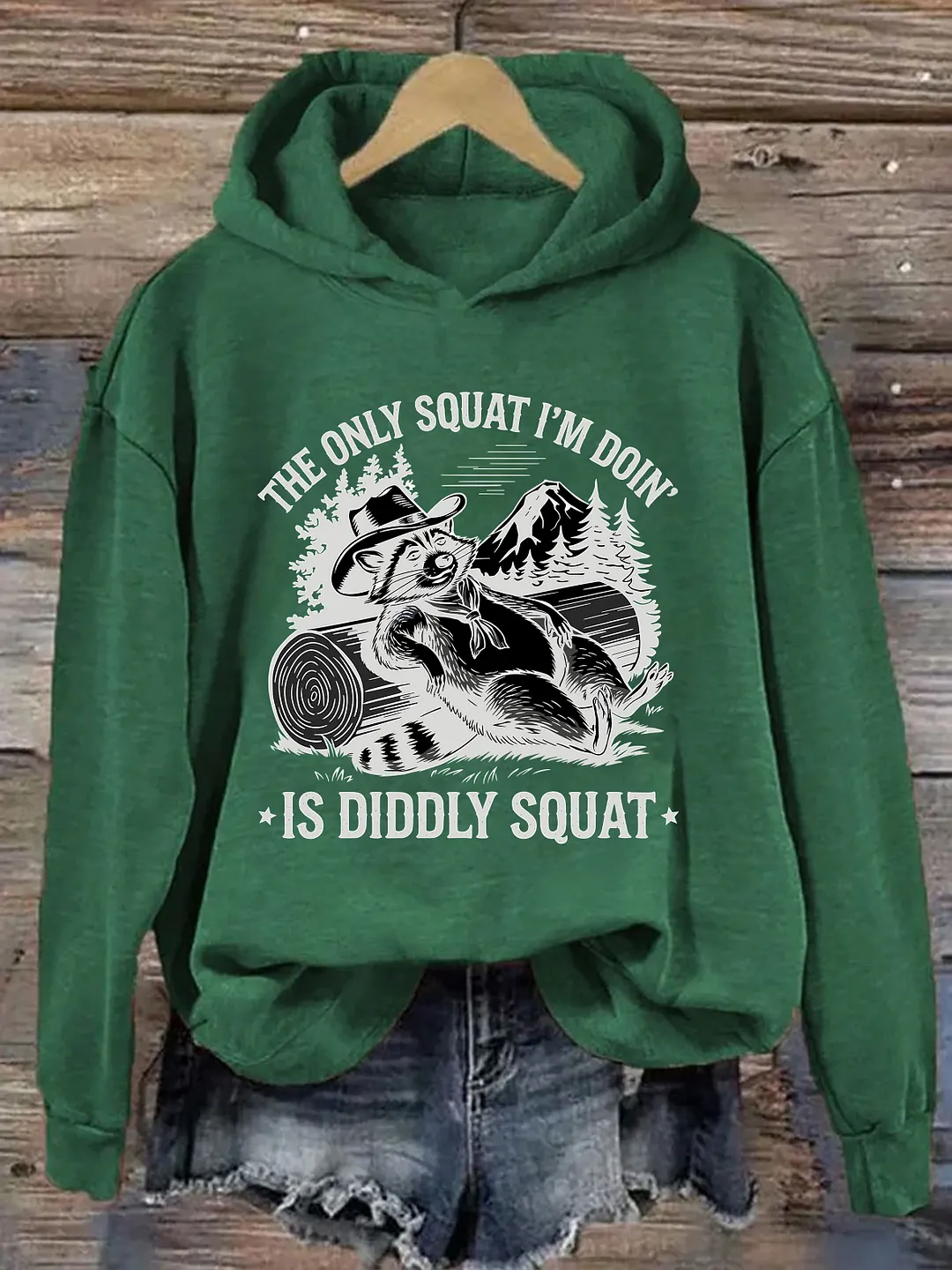 Funny Cowboy Raccoon Hoodie