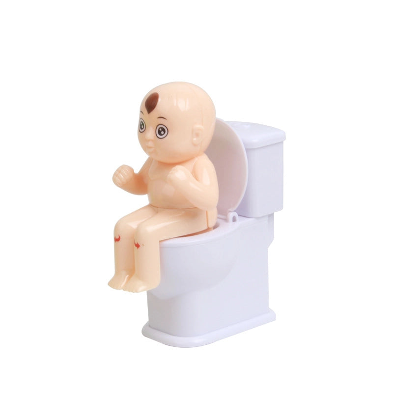 Creative Tricky Toilet Doll Toy Decompression Tricky Water Spray Toilet Toy Water Spray Toilet Sitting Doll