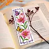14CT 2 Strands Cross Stitching Bookmark Kit 6PCS Single-Sided Stamped Embroidery Page Marker Set Vintage Stamped Cross Stitch Page Charm for Teachers Bookworms Women Readers (Butterfly Blooms) tapestrymarket