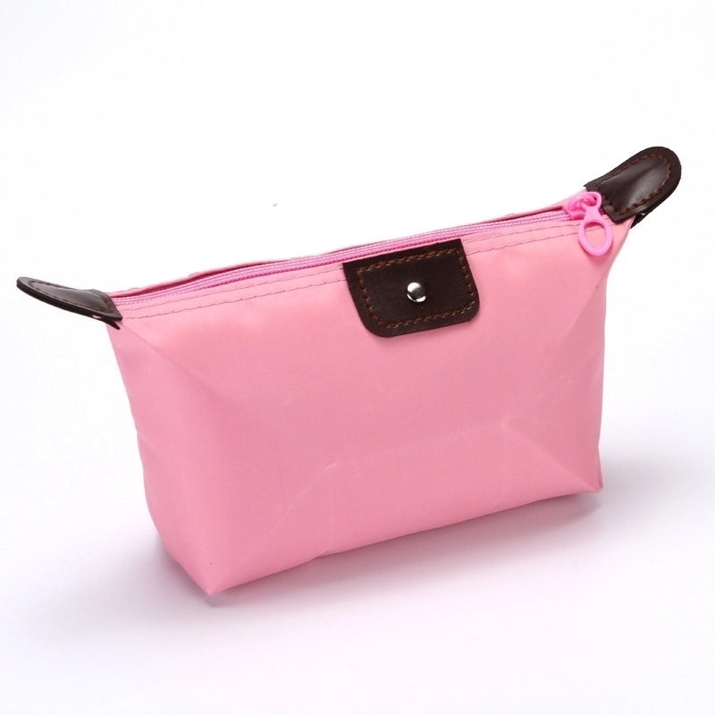 Women’s Medium All Seasons Nylon Solid Color Basic Dumpling Shape Zipper Cloud Shape Bag Cosmetic Bag