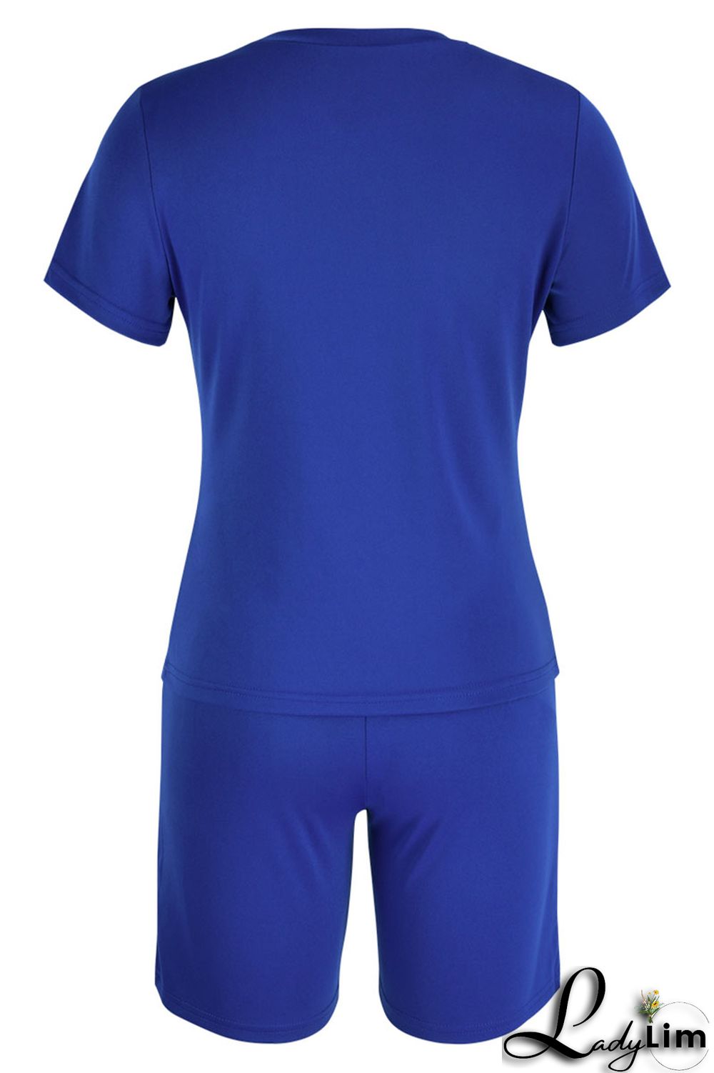 Yellow Casual Print Patchwork O Neck Short Sleeve Two Pieces