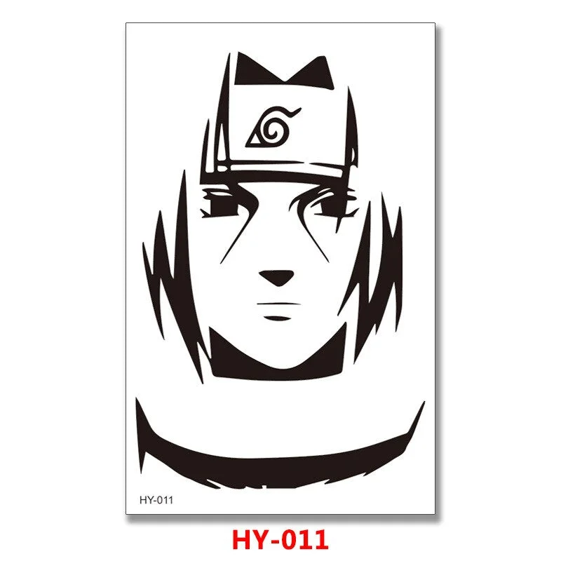 Ninja Anime Waterproof Long-lasting Simulation Tattoo Sasuke Itachi Obito Penn Flower Arm Temporary Fake Tattoo Sticker