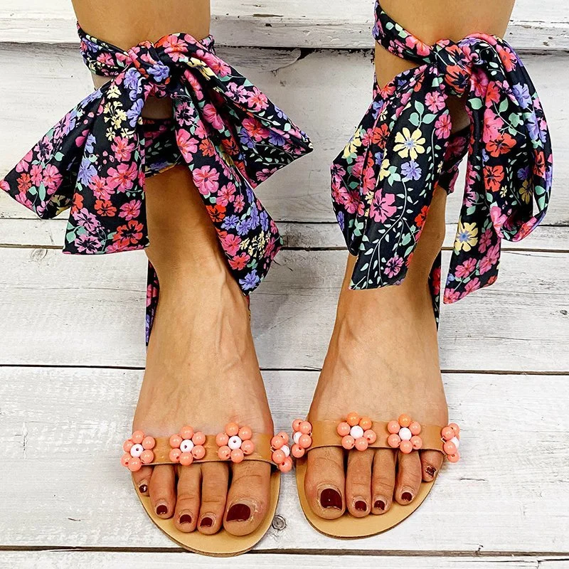Sunflower Bandage Flat Sandals