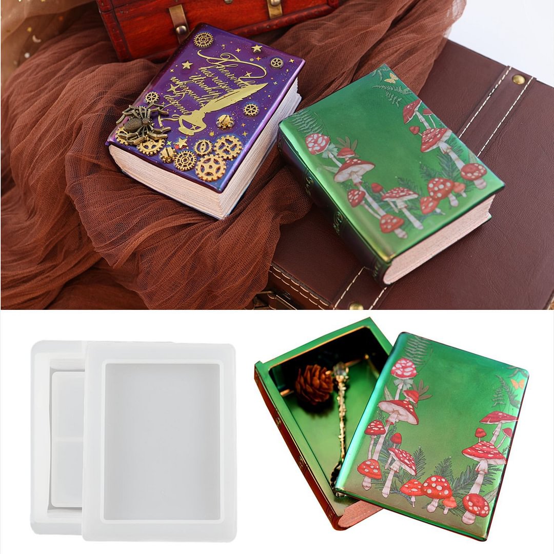 Book Style Resin Storage Box Silicone Mold