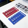 28Pcs Upgrade Nut and Bolt Thread Checker Includes 14 Imperial and 14 Metric Threads Wall-Mountable Bolt Size Finder with 304 Stainless Steel Pins for Screw Nut Bolt Size Finder Classification