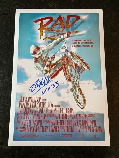 * BILL ALLEN * signed 12x18 poster * RAD * CRU JONES * PROOF * 2