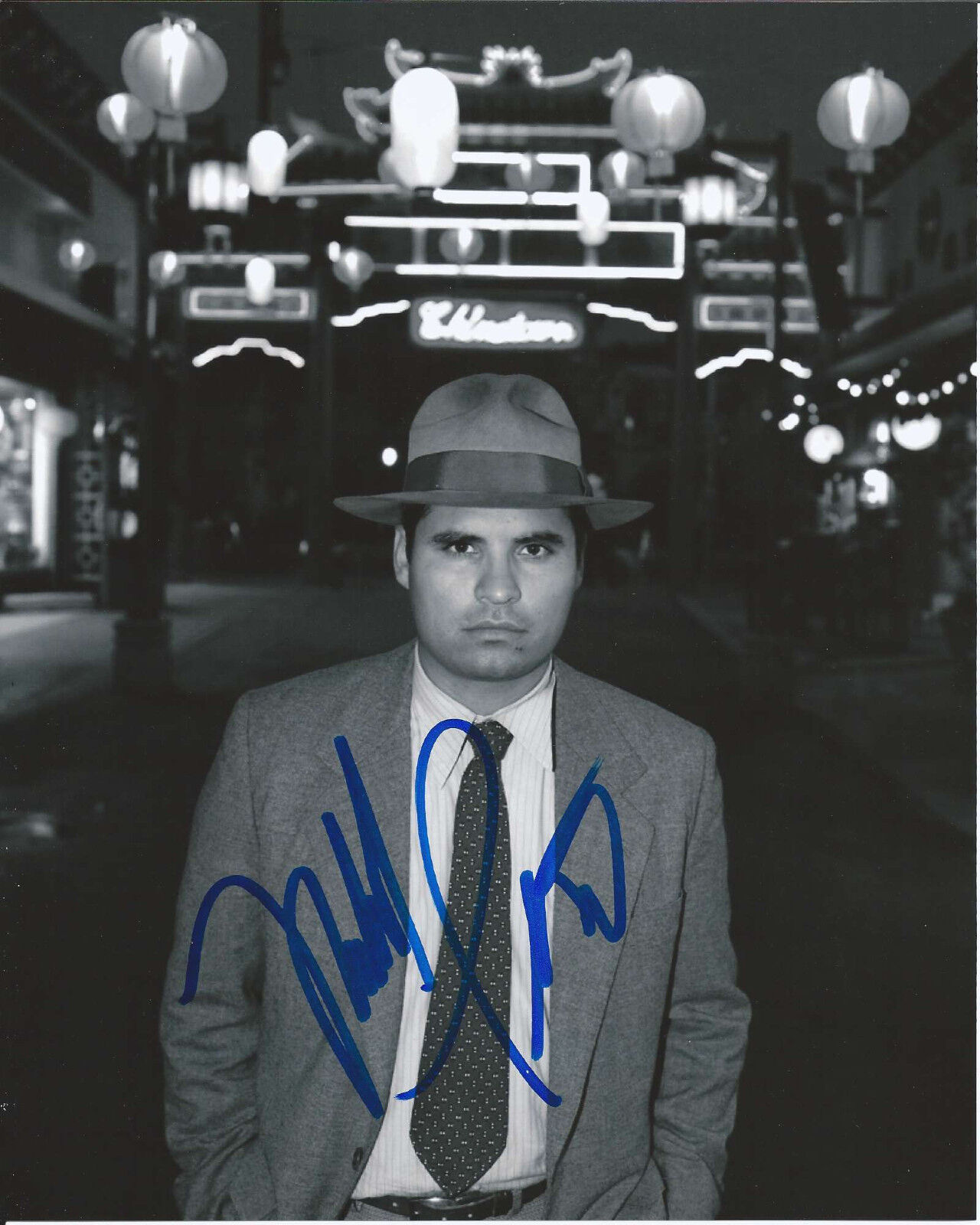 MICHAEL PENA HAND SIGNED AUTHENTIC 'END OF WATCH' 8X10 Photo Poster painting B w/COA CRASH