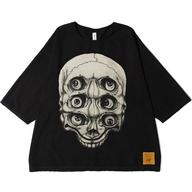 Crew neck figure loose T-shirt